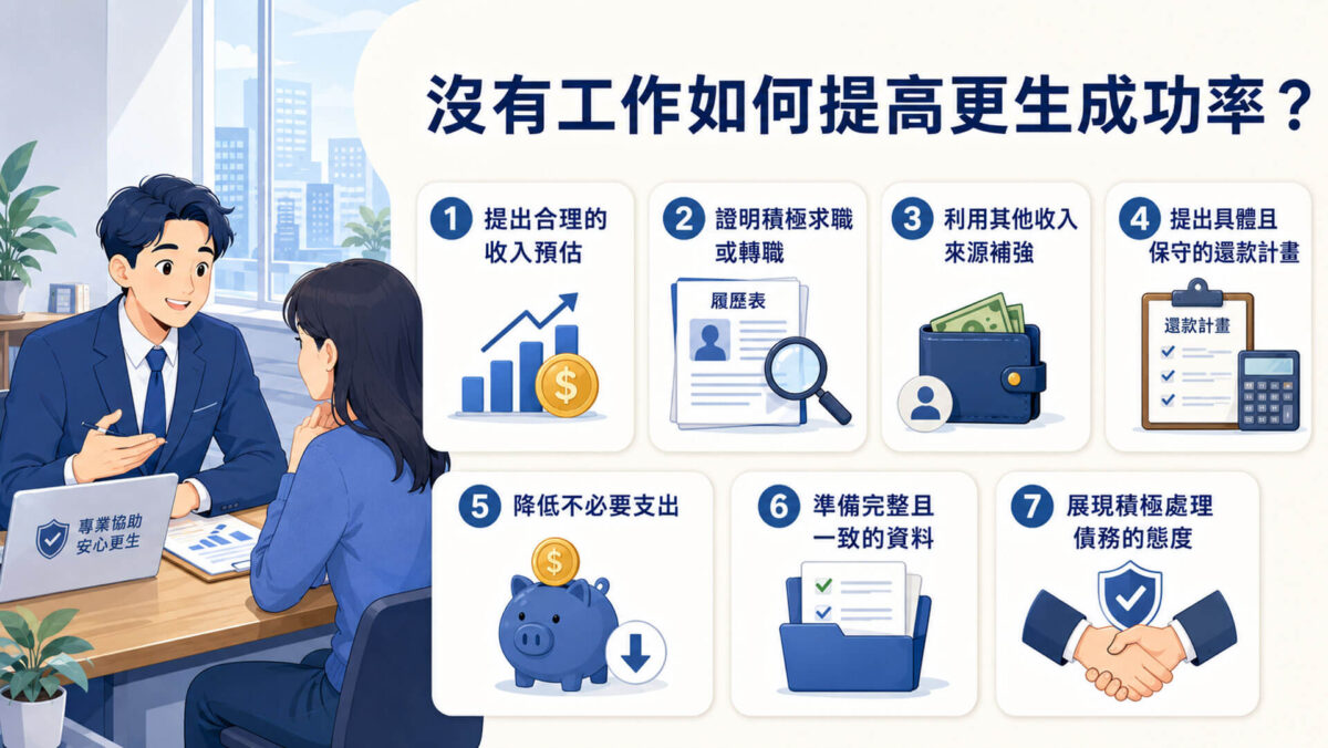 沒有工作如何提高更生成功率？